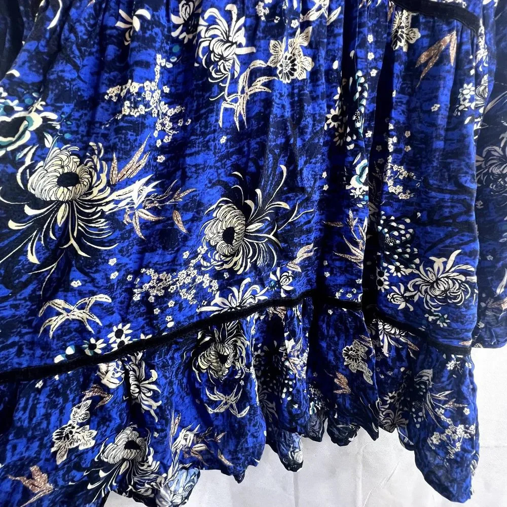 Jaase Moonlight Blue Jessie Short Floral Dress‎ Size Small - Picture 8 of 13